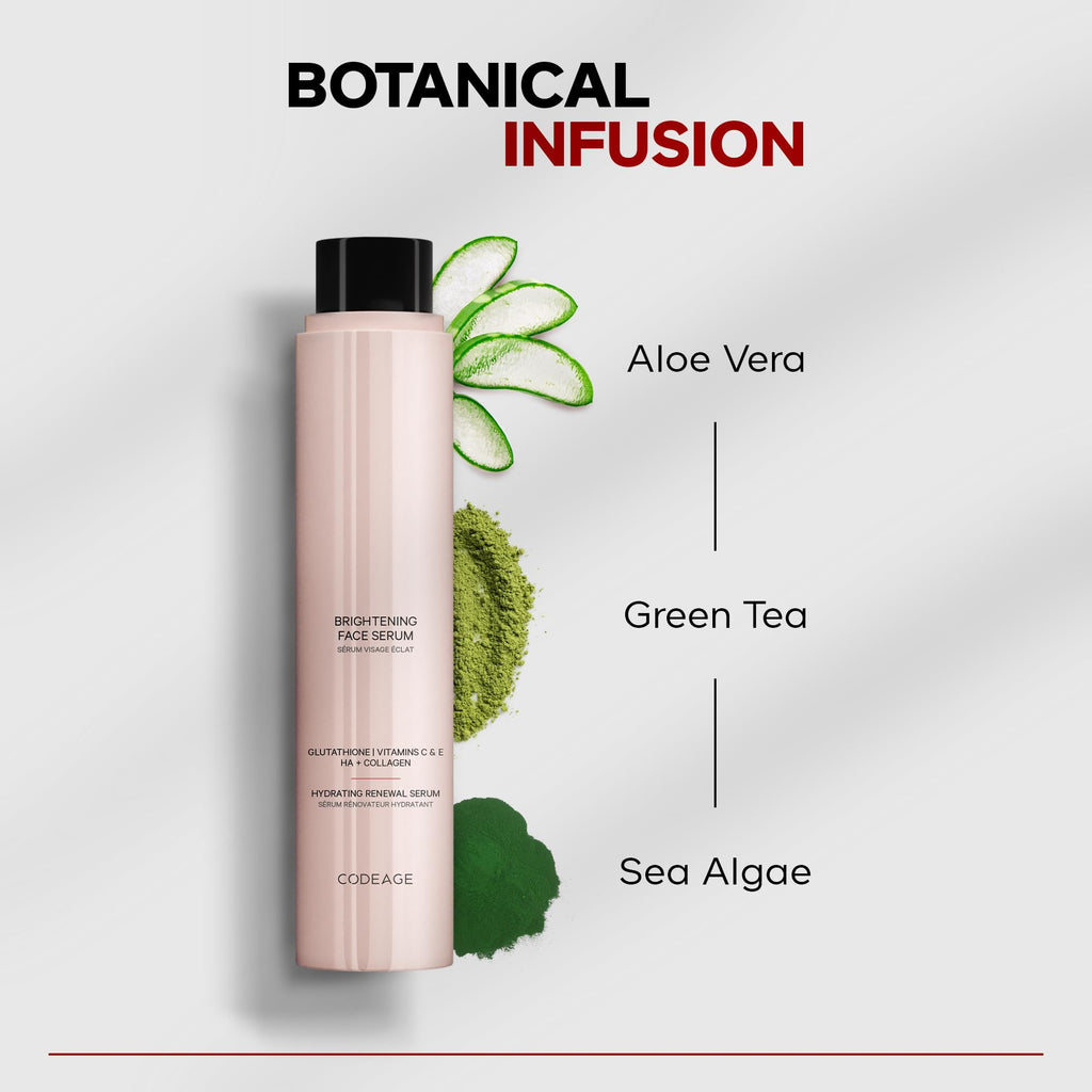 Maison Rouge Brightening Face Serum Refill by Codeage – Glutathione, Vitamin C, E, Hyaluronic Acid & Collagen – Radiance & Antioxidant Support – Paraben-Free – For All Skin Types – 1.7 fl oz Codeage Au supplements