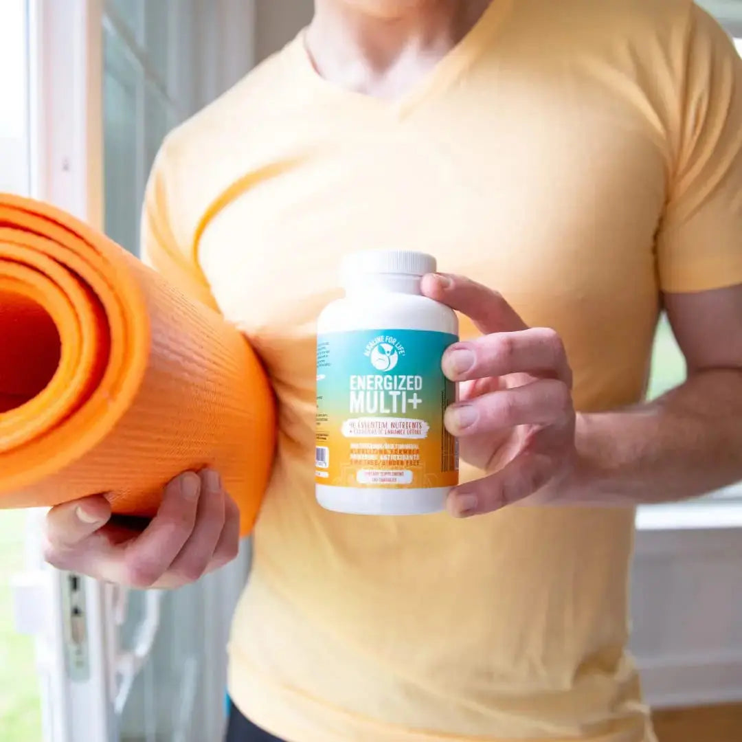 Energized Multi - Potent Multivitamin with 40 Fully Bioavailable Nutrients B Complex Vitamins, Vitamin D, Vitamin C, Vitamin K, Zinc, Quercetin Alkaline for Life Au supplements