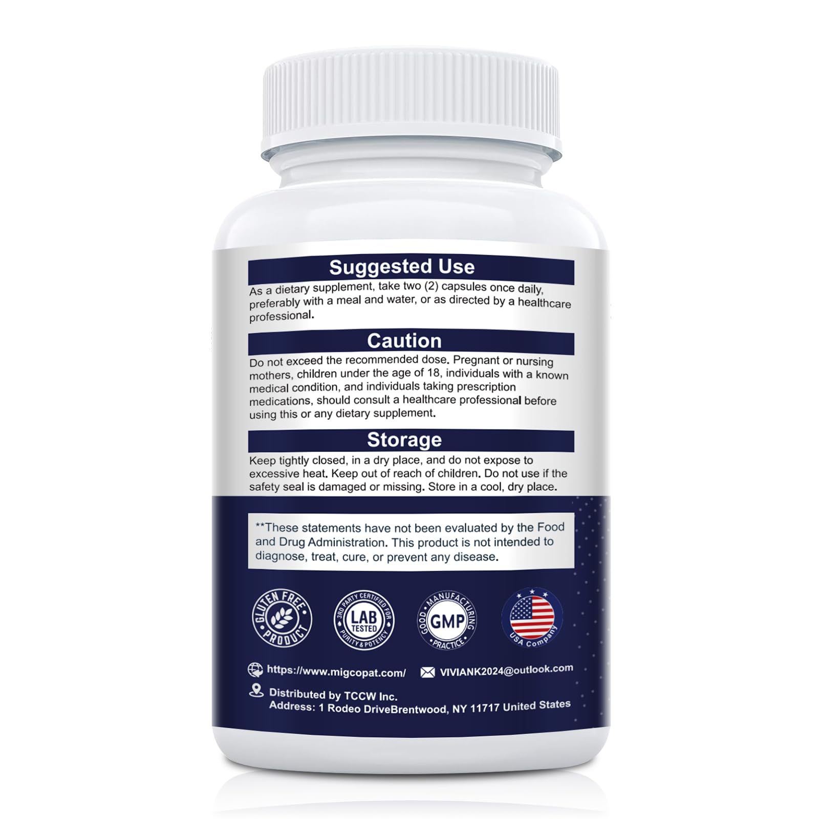 Migcopat Probiotic Prebiotic, Postbiotic & Digestive Enzymes for Digestive Health, 80 Billion CFU Probiotics Complete Gut Support with Berberine, Cinnamon, L-Glutamine