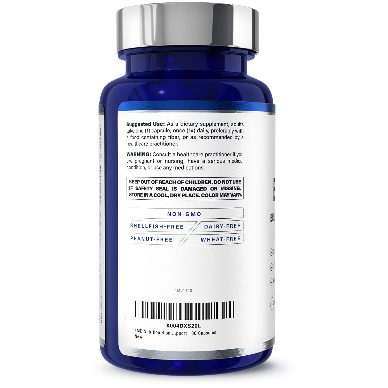 1MD Nutrition BiomeMD Probiotics | 62 Billion CFUs, 15 Comprehensive Strains - Pro & Prebiotics | Doctor-Formulated for Digestive Health & Immune Support | 30 Capsules 1MD Nutrition Au supplements