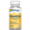 SOLARAY Vitamin K-2 as MK-7 50 mcg - Vitamin K2 MK7 Supplement for Bone Health Support, Vit K2 as Menaquinone for Women and Men - 60 Vegan Capsules SOLARAY Au supplements