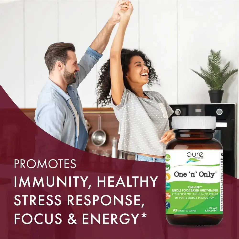 One n Only Whole Food Multivitamin by Pure Essence - Super Energetic Once a Day with Superfoods, Minerals, Enzymes PURE ESSENCE LABS Au supplements