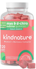 kindnature Myo-Inositol & D-Chiro Inositol Gummies for Women – 2000mg + 50mg, Ideal 40:1 Ratio – with Vitamin D & Folate – Hormone Balance Support – Vegan, Watermelon Flavor (120 Gummies) kindnature Au supplements