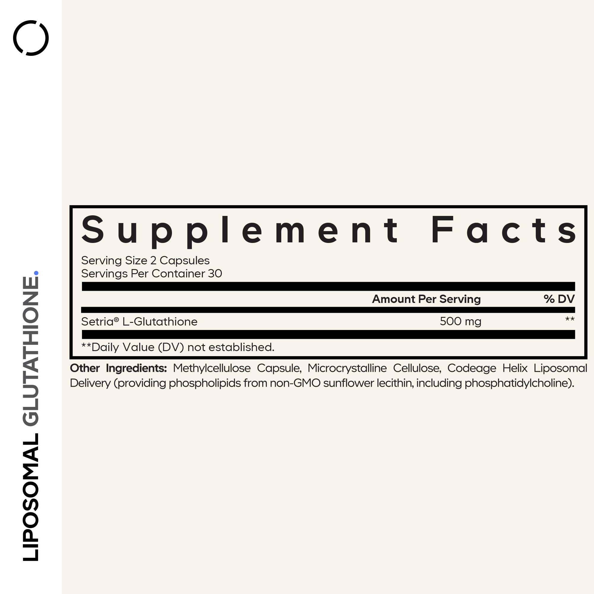 Codeage Liposomal Glutathione Supplement - Pure Reduced Setria L-Glutathione, Liposomal Delivery, Phospholipid Complex - Vegan, Non-GMO - 2-Pack Codeage Au supplements