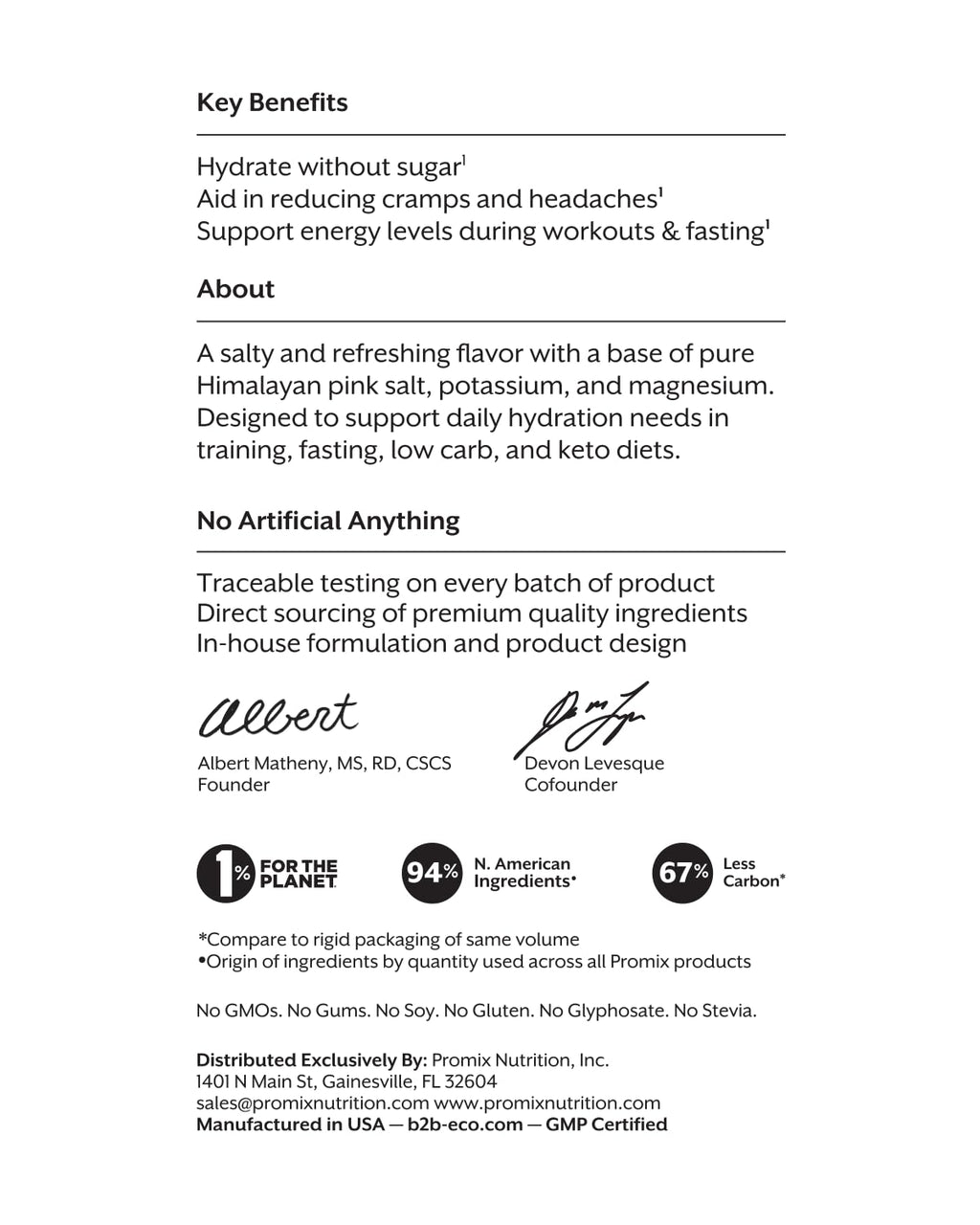 ProMix Nutrition Electrolytes Powder Hydration Packets - Himalayan Pink Salt, Magnesium, Potassium, Vitamin C - Salted Watermelon,