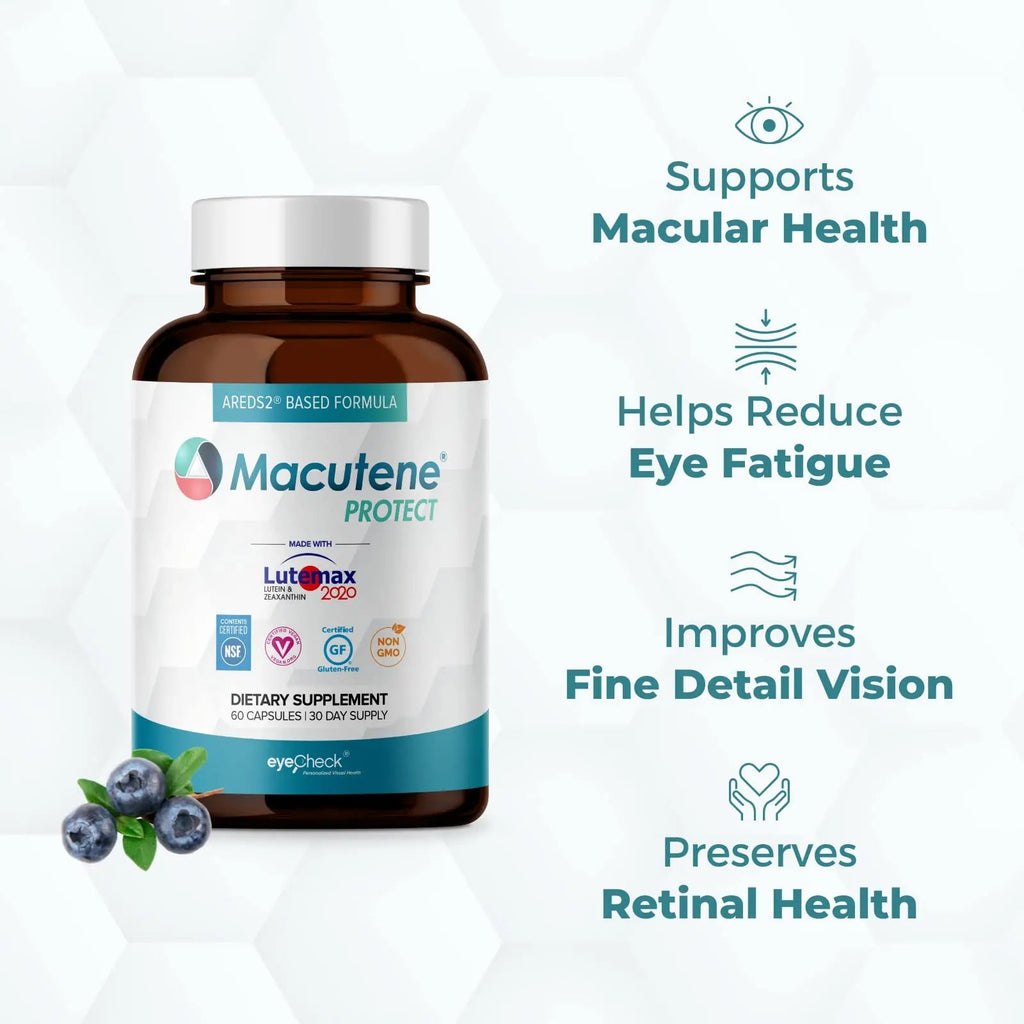Natural Eye Health Vitamins with Bilberry Zeaxanthin Lutein - Macular Supp Eyecheck Au supplements