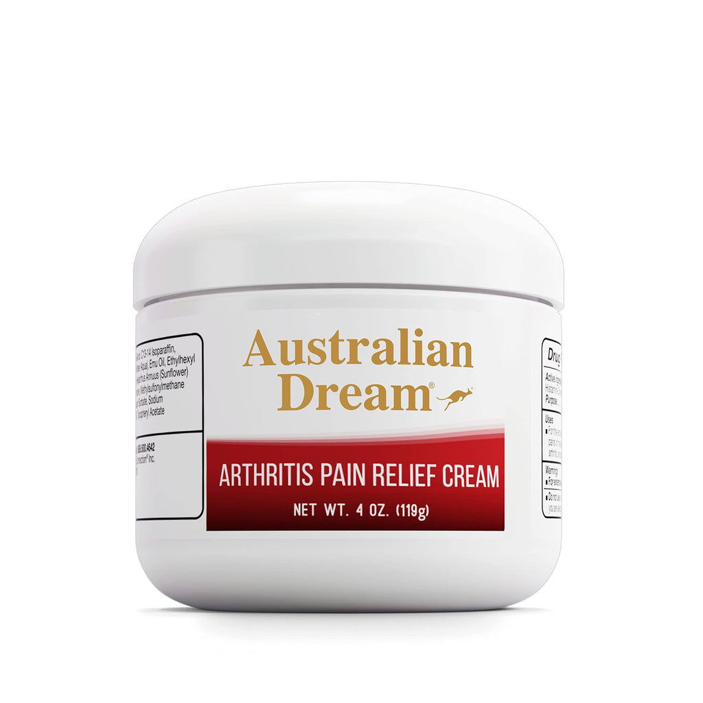 Australian Dream Arthritis Pain Relief Cream - Soothing & Non-Greasy - Powerful Topical Arthritis Pain Relief - Good for Muscle Aches or Joints - 4 oz Jar Australian Dream Au supplements
