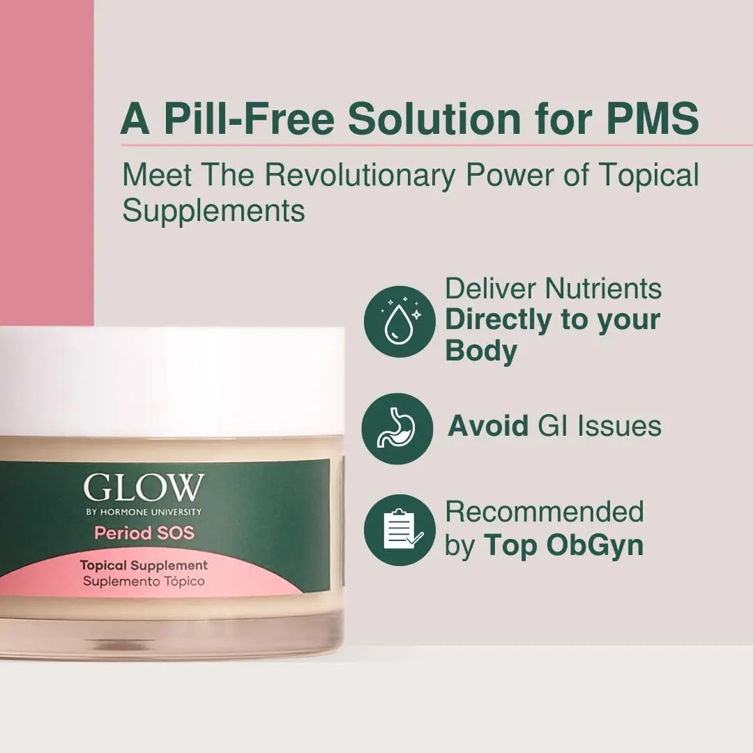 Glow Botanica | Period SOS - Real Wild Yam Cream for PMS Symptom Relief - Topical Supplement Glow Botanica Au supplements