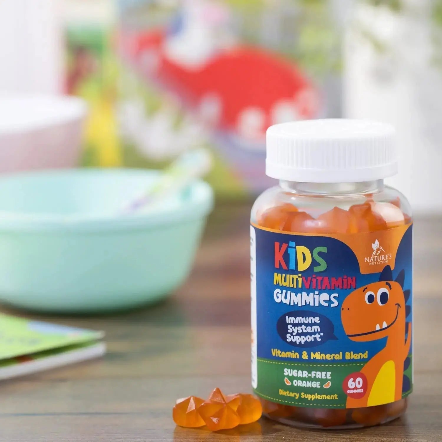 Kids Multivitamin Gummies - Improved Sugar-Free Formula - 100% Daily Folate, Kids Vitamins with Essential Vitamins A, C, D3, E, B6, B12 Nature's Nutrition Au supplements