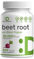 Beet Root Capsules 30000mg Per Serving, 360 Count, with Black Pepper Extract – Enhanced DEAL SUPPLEMENT Au supplements