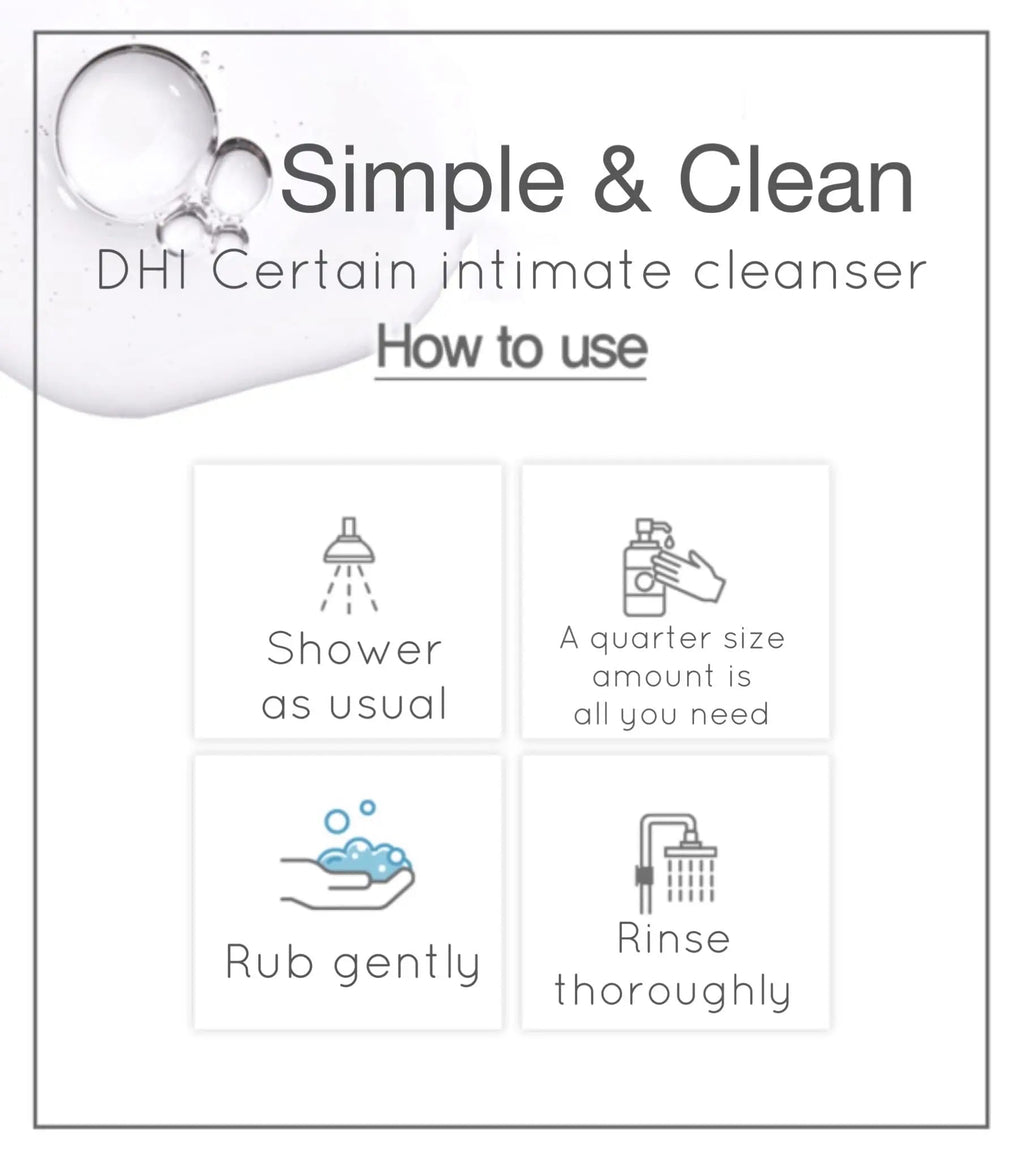 DHI PROBIOTIC Certain Intimate Wash for Men with 3 kinds of probiotics plus 20 Premium Natural DHI Au supplements
