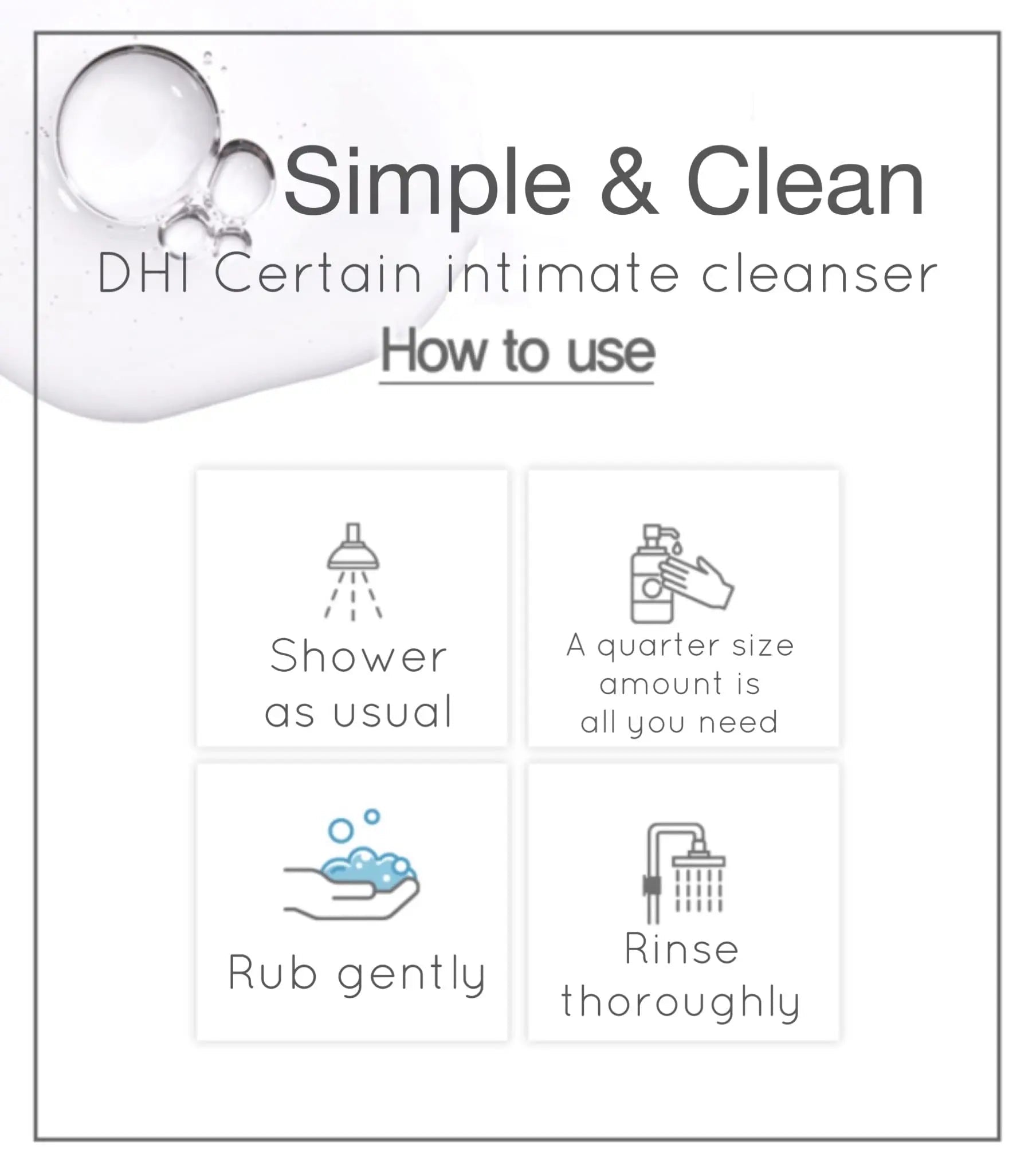 DHI PROBIOTIC Certain Intimate Wash for Men with 3 kinds of probiotics plus 20 Premium Natural DHI Au supplements