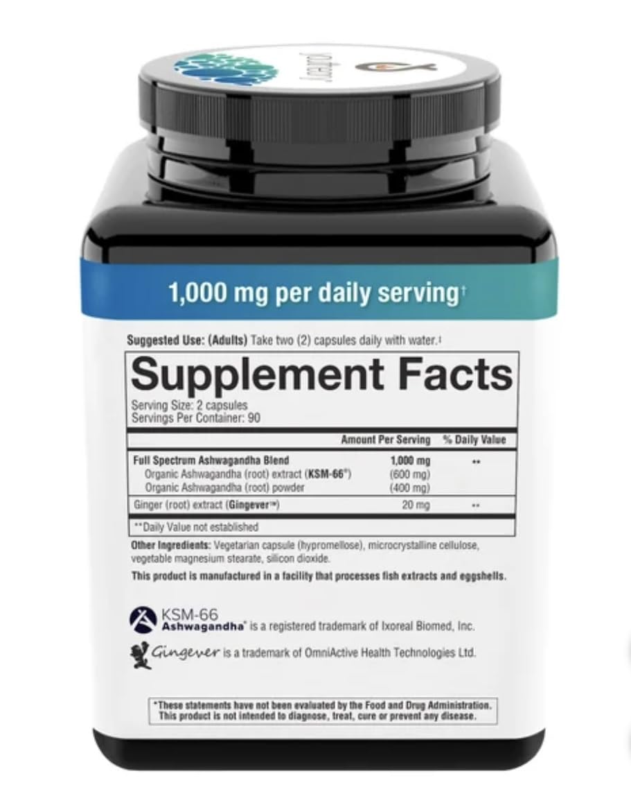 Youtheory Ashwagandha 1000mg with KSM-66 - Helps Support a Healthy Stress Response,180 Capsules (Pack of 1) Youtheory Au supplements