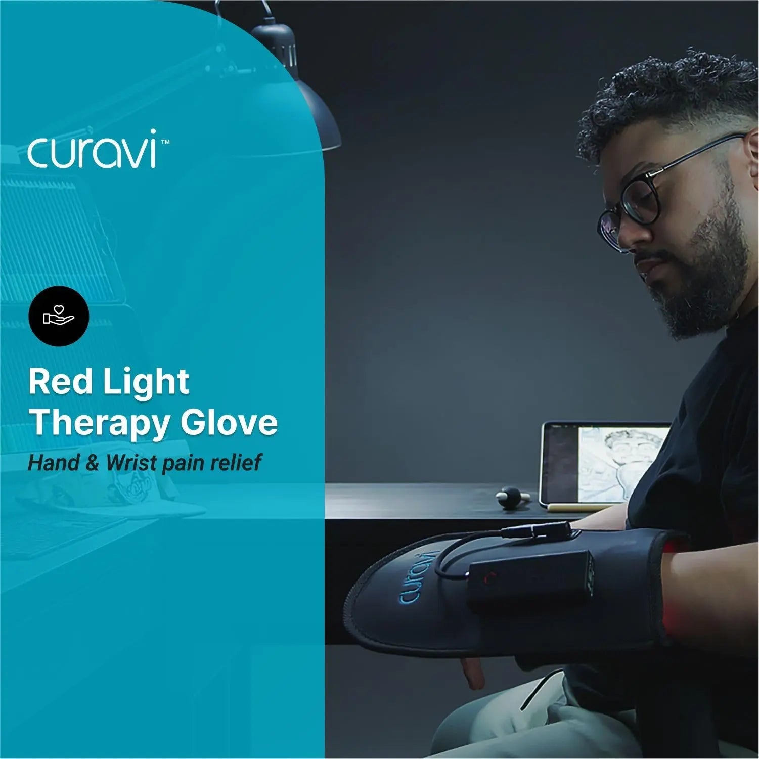 CURAVI Wellness Glove - Enhanced Comfort & Support for Hands and Wrists with Advanced Red CURAVI Au supplements