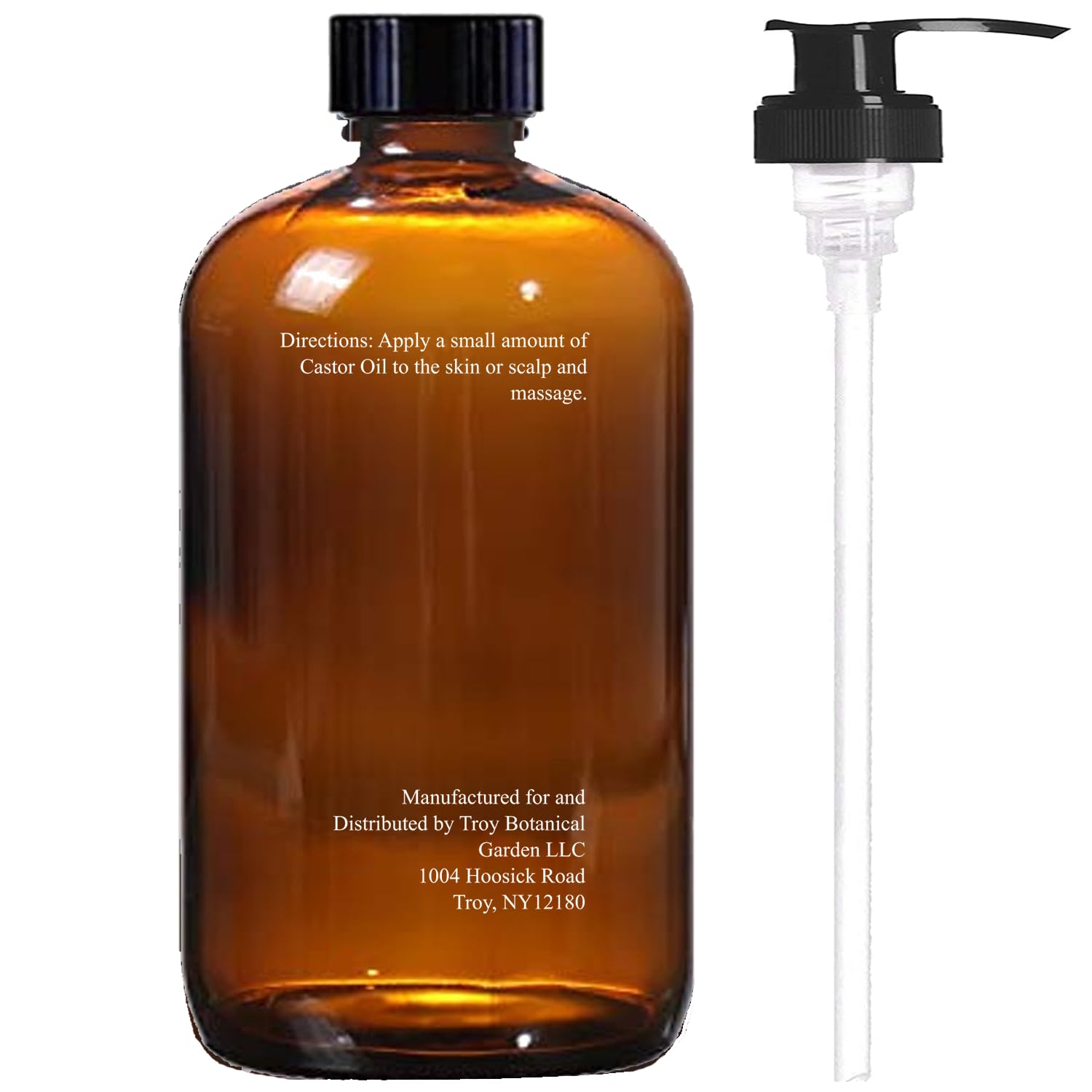 Essentially KateS Castor Oil 16 Fl Oz (Glass Bottle) - Original - A Huge Glass Bottle with a Pump - 100% Pure and Natural