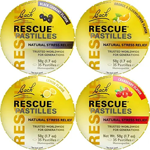 Bach RESCUE Pastilles Variety Pack Natural Stress Relief Lozenges RESCUE Au supplements