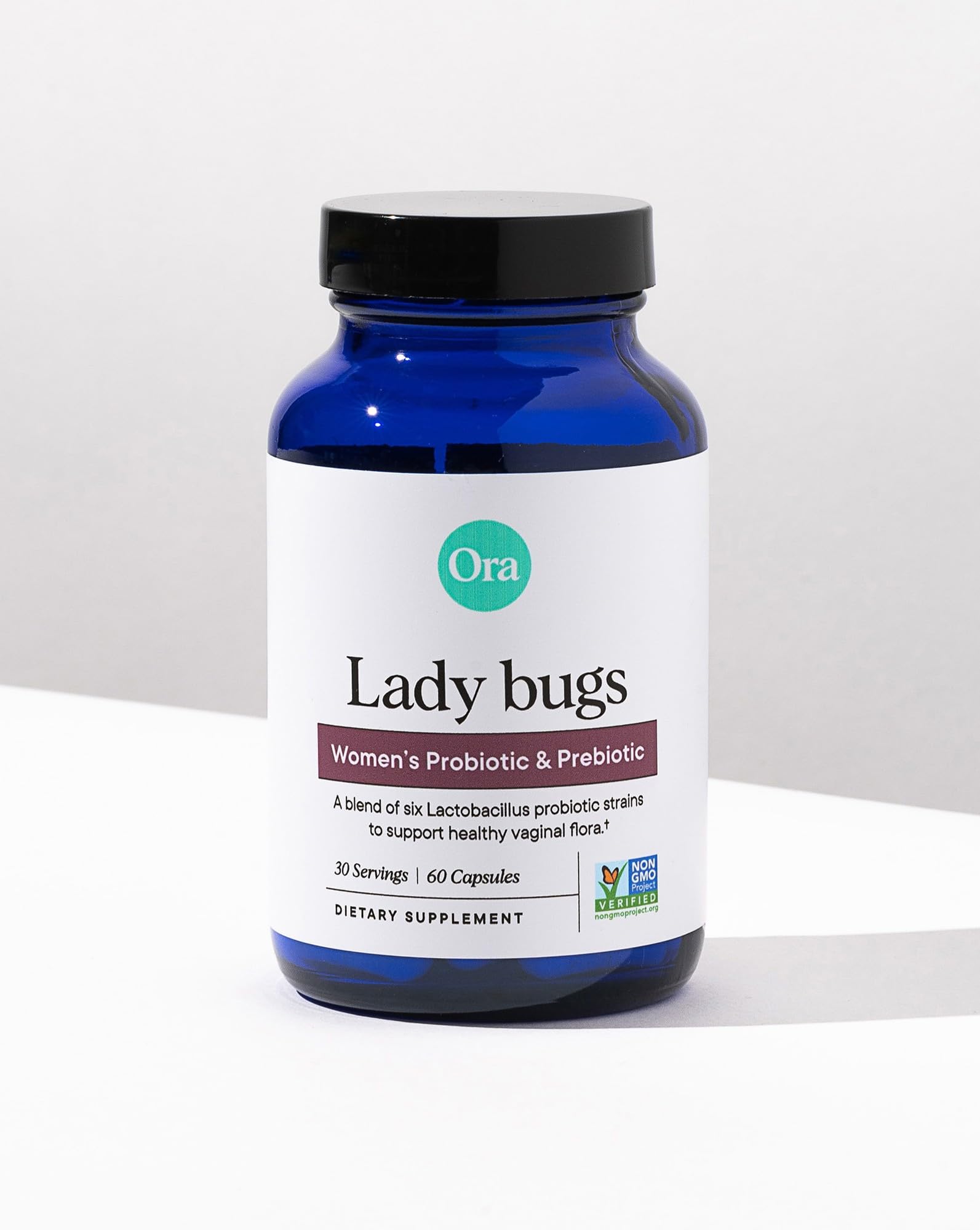 Ora Organic Probiotic for Women with L. crispatus, 6 Clinically Studied Lactobacillus Strains for Vaginal, pH & Urinary Tract Health,