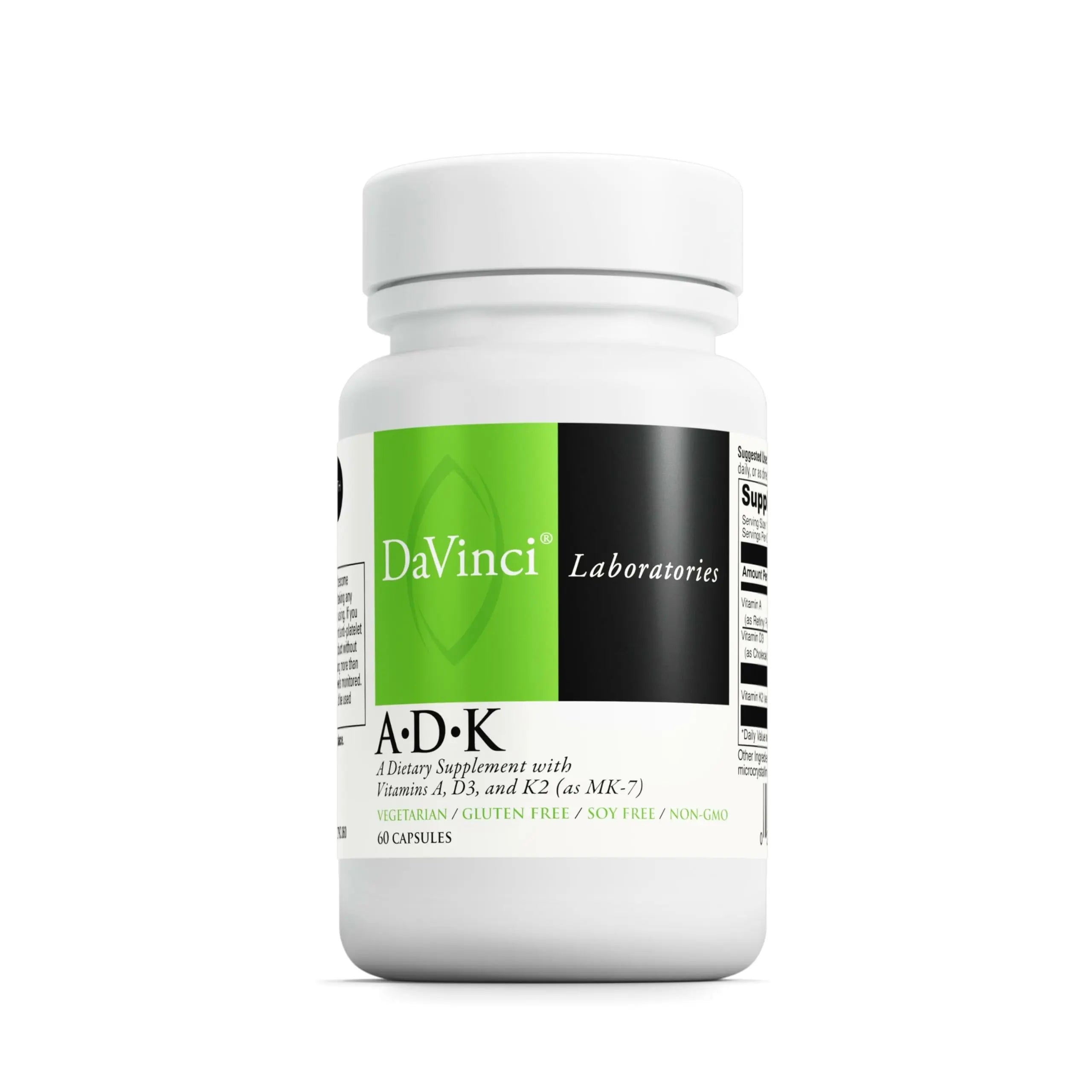 DAVINCI Labs ADK - Helps Support Bone, Heart & Immune Health - Dietary Supplement with Vitamins A, D3 & K2 (as MK-7) - Vegetarian DAVINCI Au supplements