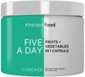 Codeage Instantfood Five A Day – Fruits & Vegetables Capsule Supplement – Whole Food Phytonutrients – 15 Fruits and Veggies Blend - Vegan, Non-GMO – 30 Capsules Codeage Au supplements