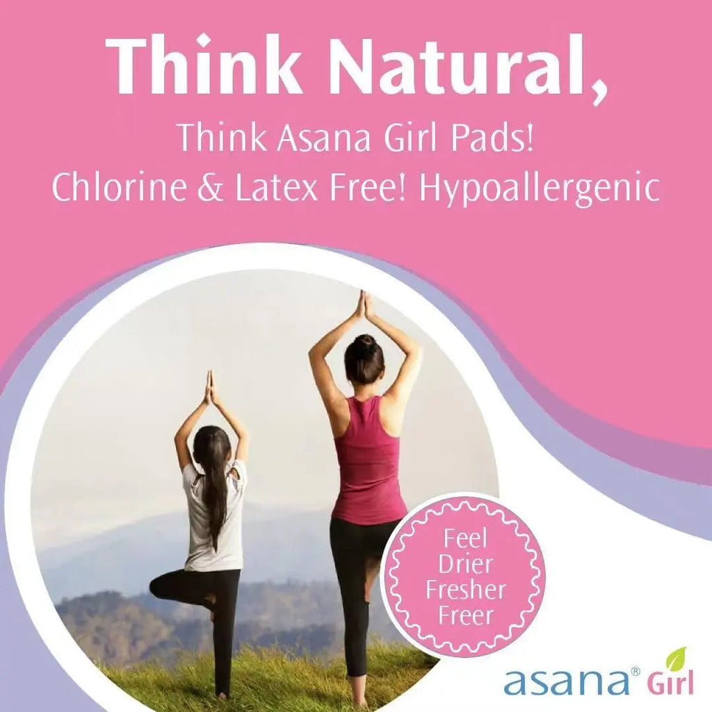 Asana Panty Liners for Girls, Organic Cotton Cover – Controls Odor Naturally, Pads Without Wings Asana Au supplements