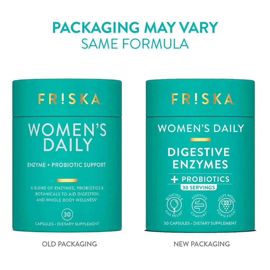 FRISKA Women’s Daily Digestive Enzyme and Probiotics Supplement, Advanced Natural Support for Female Digestive Health, Fights Bloating, Eases Digestion FR!SKA Au supplements
