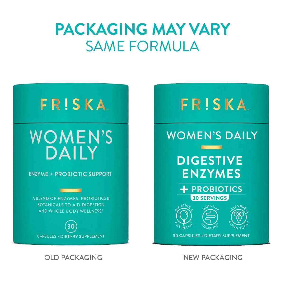 FRISKA Women’s Daily Digestive Enzyme and Probiotics Supplement, Advanced Natural Support for Female Digestive Health, Fights Bloating, Eases Digestion FR!SKA Au supplements