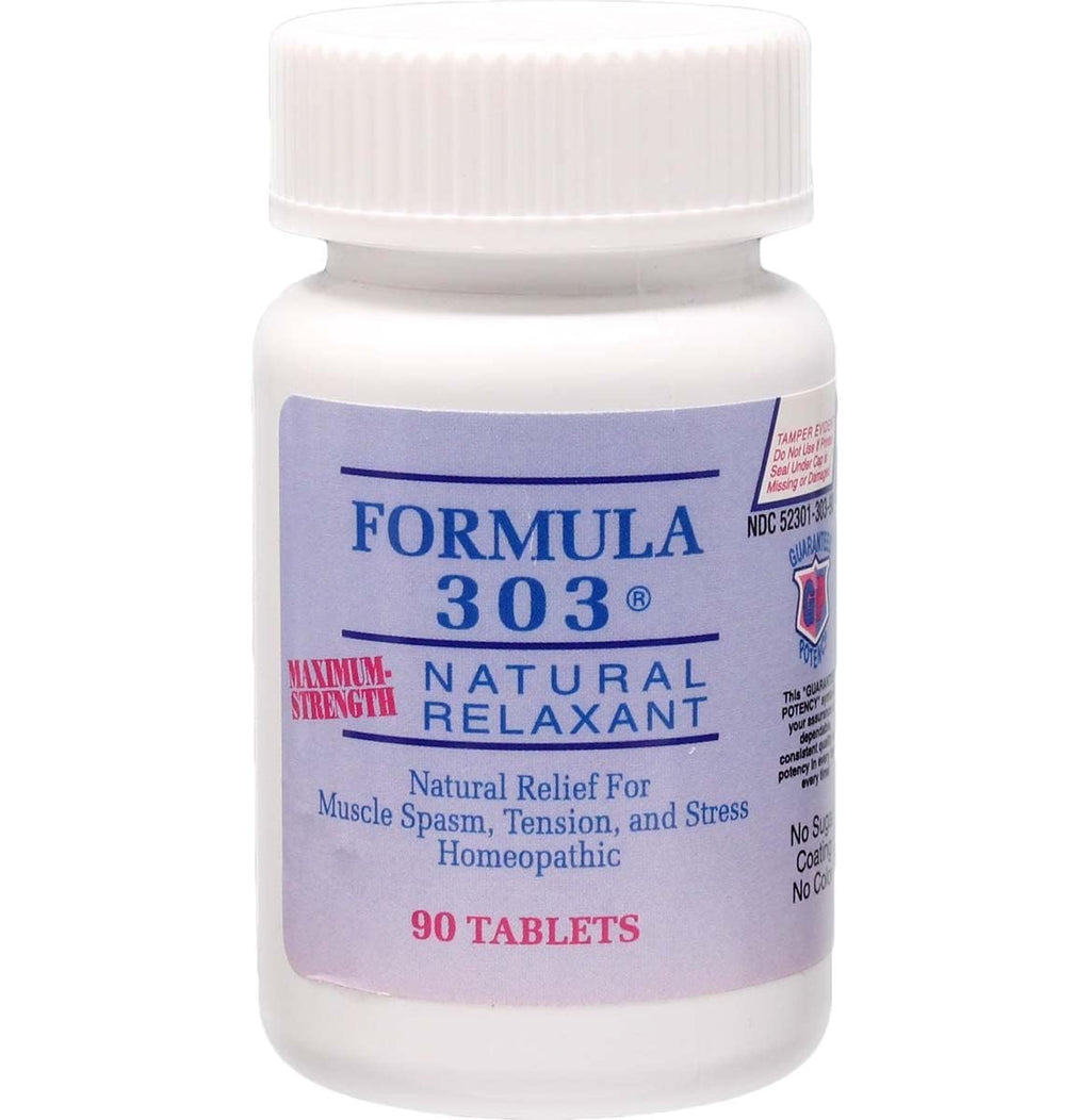 Dee CEE Labs Formula 303 Maximum Strength Tablets, 90 Tablets; All-Natural containing Magnesium for Sore Muscles