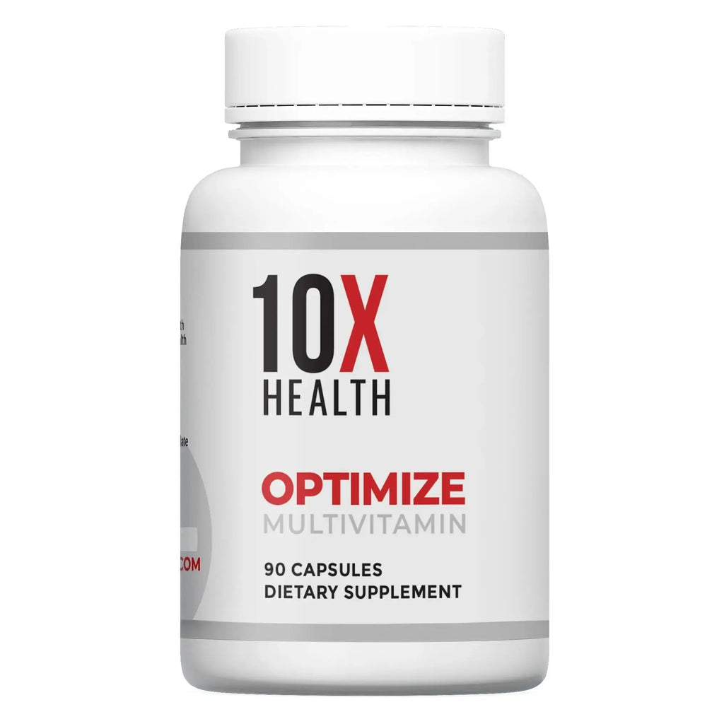 10X Health Optimize Multivitamin for Men - 90 Capsules, Methylated Multivitamin 34 in 1 Formula with 800 mcg of Vitamin B12, 5-MTHF, NAC - Methyl B Complex 10X Health System Au supplements