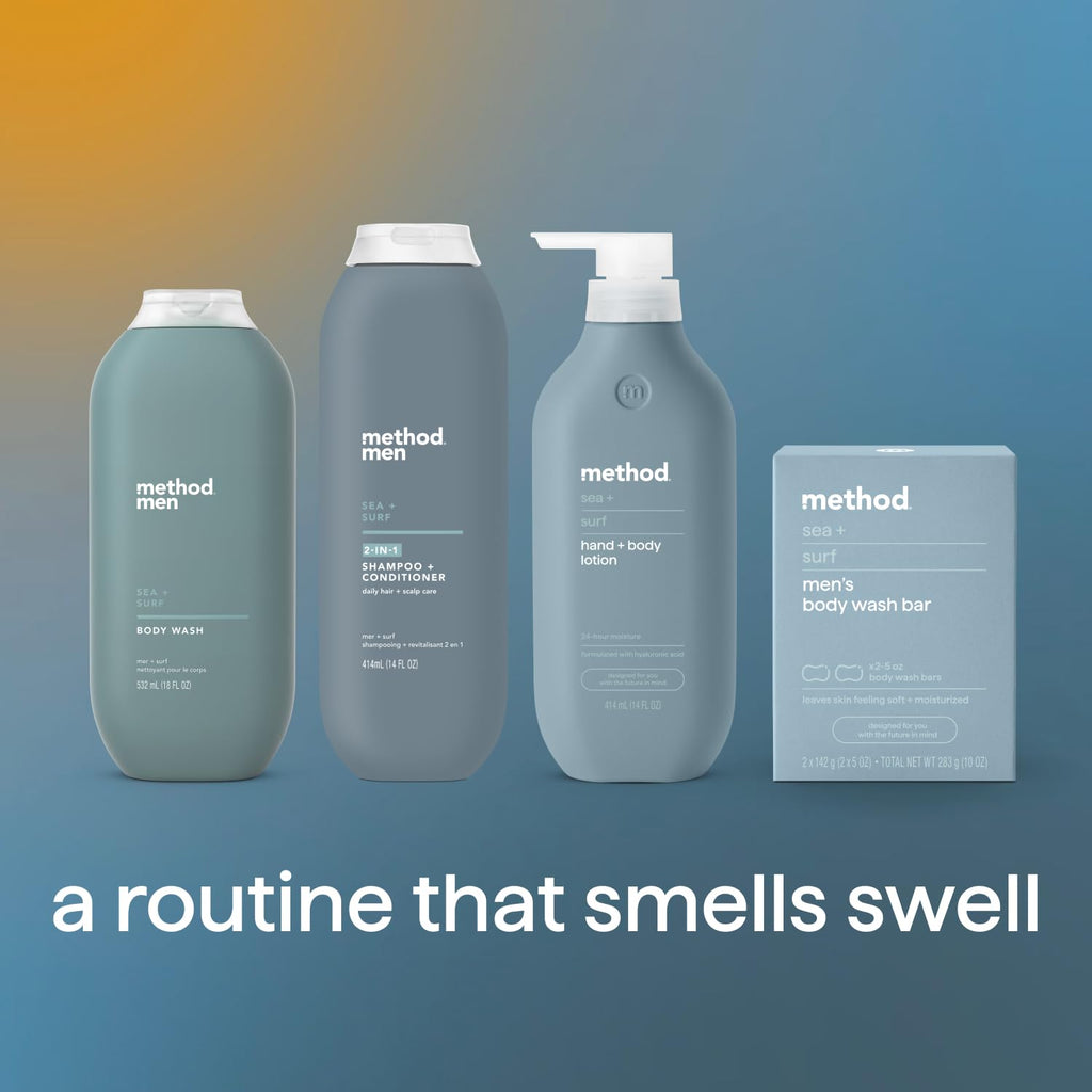 Method Men Body Wash, Sea and Surf Scent, Paraben and Phthalate Free, Quick-Lathering