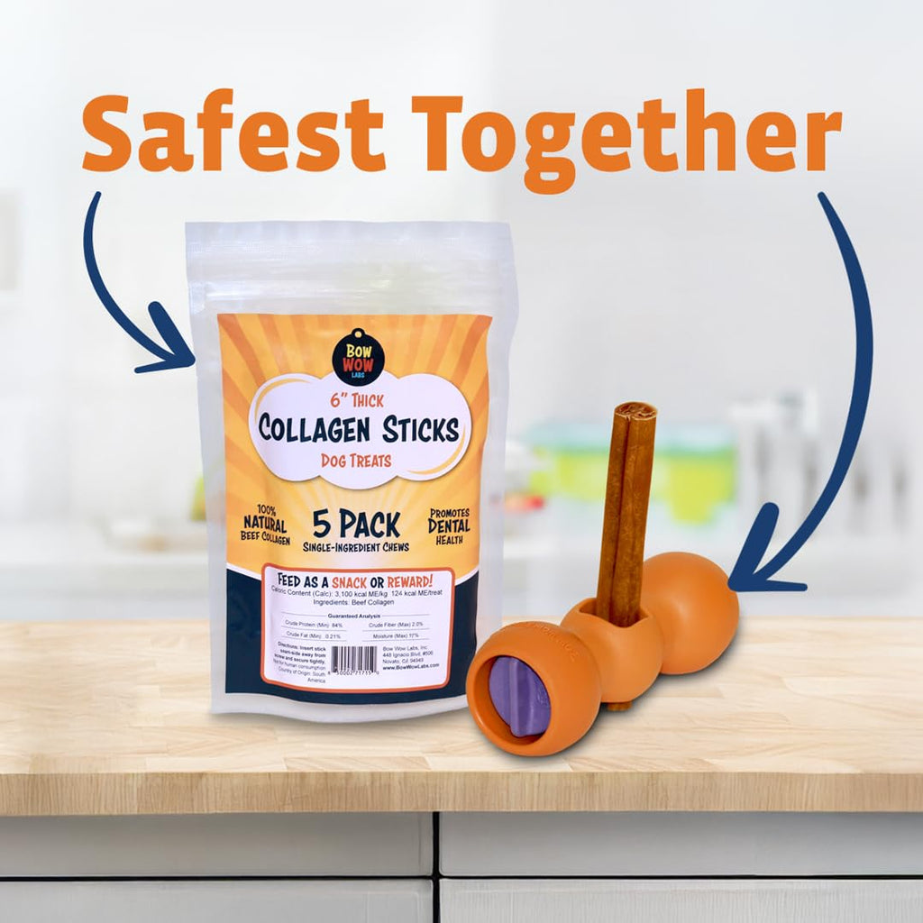 Bow Wow Labs 12" SafeFit Collagen Sticks for Dogs 5 Pack/Jumbo – All-Natural Chews for Joint, Gut, Bone & Oral Health Bow Wow Labs Au supplements