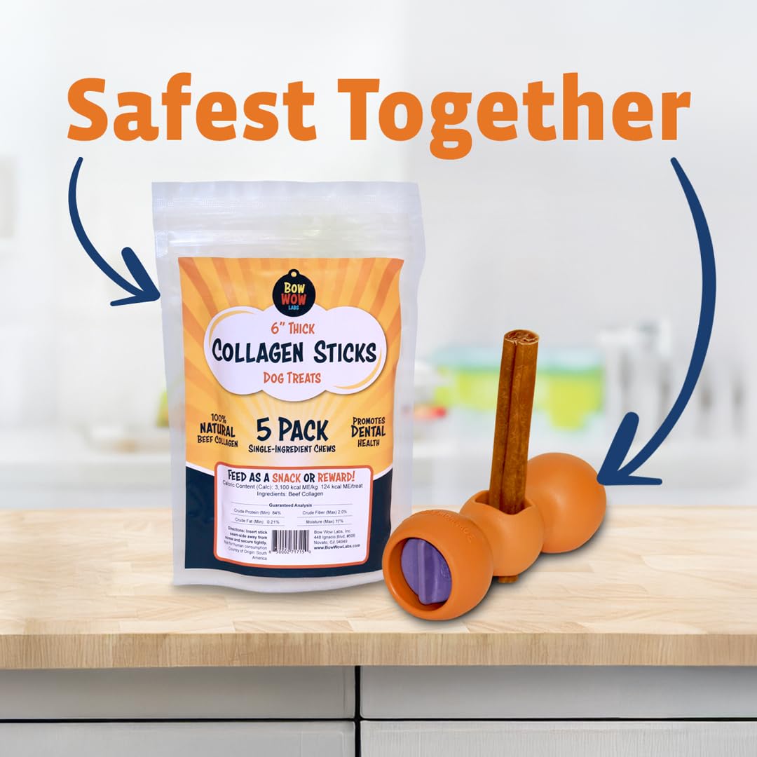 Bow Wow Labs 12" SafeFit Collagen Sticks for Dogs 5 Pack/Jumbo – All-Natural Chews for Joint, Gut, Bone & Oral Health Bow Wow Labs Au supplements