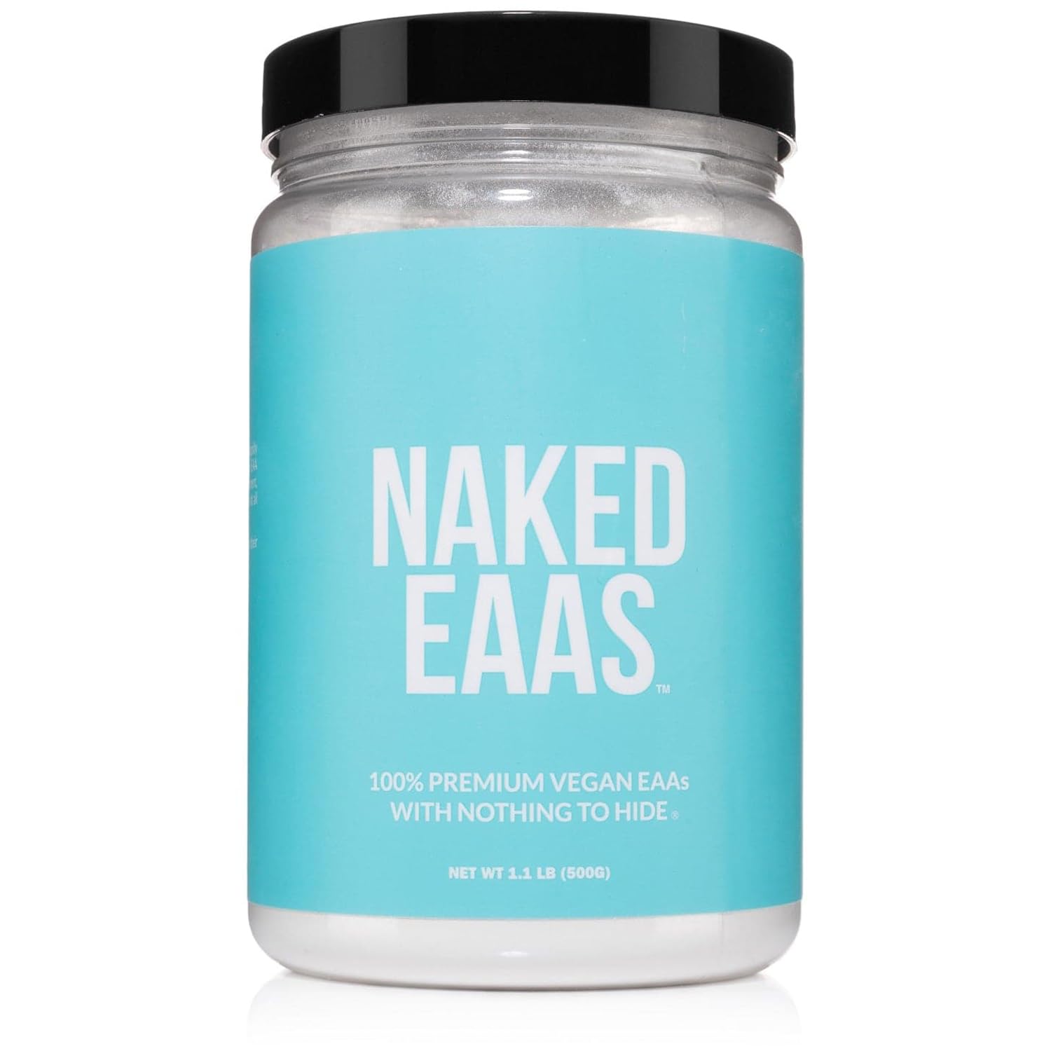 NAKED EAAs Amino Acids Powder - 50 Servings - Vegan Unflavored Essential Amino Acids 500 Grams - Instantized All Natural EAAs Powder Supplement