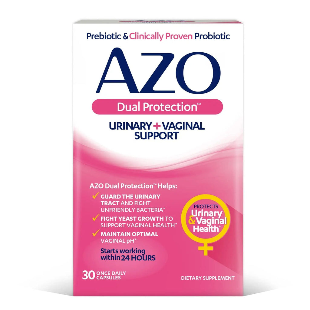 AZO Dual Protection | Urinary + Vaginal Support* | Prebiotic Plus Clinically Proven Women AZO Au supplements