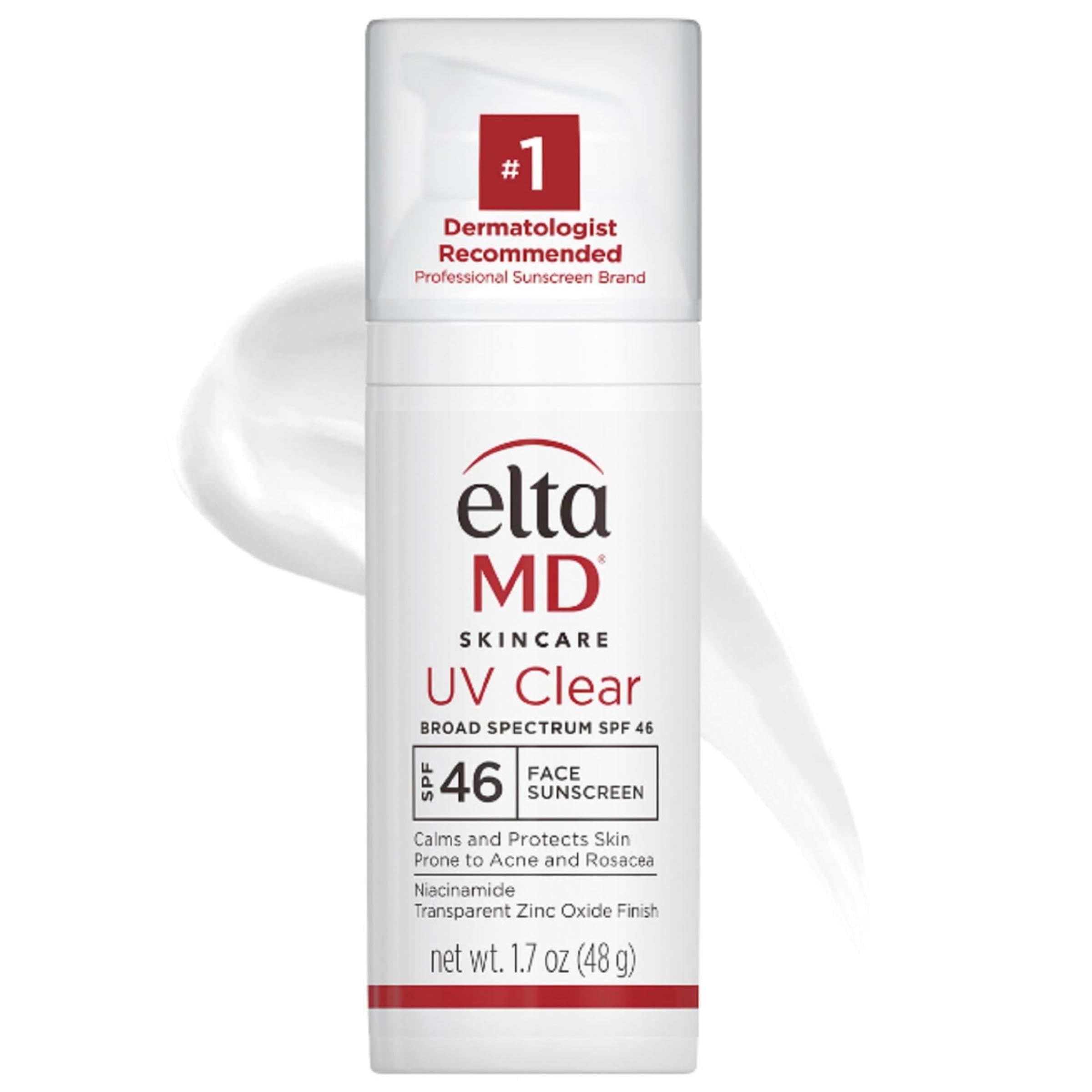 EltaMD UV Clear Face Sunscreen SPF 46, Oil Free for Face with Zinc Oxide, Dermatologist Recommended Sunscreen Lotion