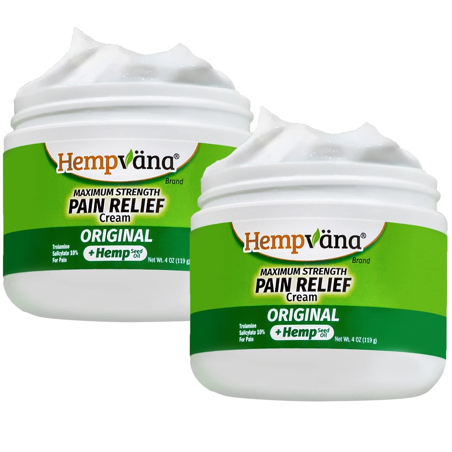 Hempvana Relief Cream 2 Pack with Seed Extract - Relieves Inflammation, Muscle, Joint, Back, Knee, Nerves and Arthritis – Made in USA 4oz Paraben Free, Vegan, Cruelty-Free As Seen On TV Hempvana Au supplements