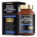 Lisopomal Lithium Orotate Complex Capsules, Lithium Orotate 20 mg, Magnesium Glycinate & Ashwagandha, Brain Health Supplements for Cognitive, Mood & Memory