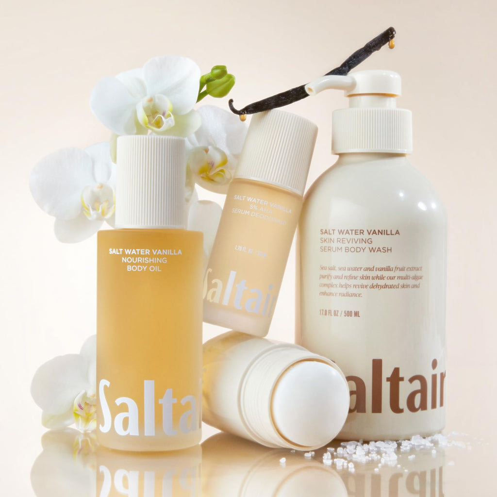 Saltair Body Oil - Luxurious Salt Water Vanilla After Shower and Bath Oil for Women and Men. Botanical, Non-Greasy