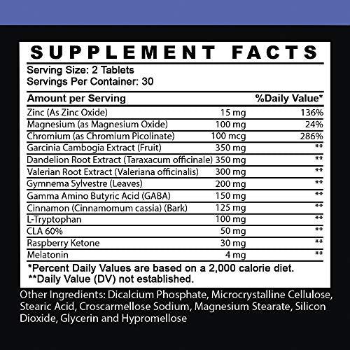 Garcinia Cambogia PM Weight Loss Sleep, All Natural Supplement w/Valerian Root & Melatonin Angry Supplements Au supplements