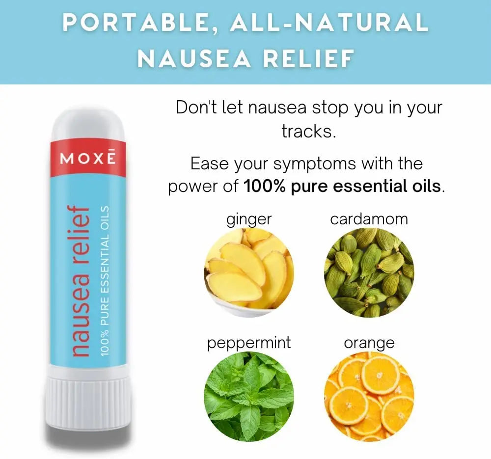 MOXE Nausea Nasal Inhaler Sticks, All Natural Essential Oil Blend, Ginger, Cardamom, Peppermint MOXE Au supplements