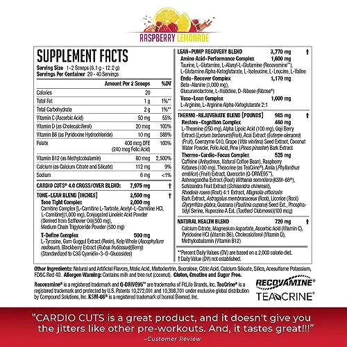 NDS Nutrition Cardio Cuts 4.0 - Raspberry Lemonade - 8.6 oz. NDS Nutrition Au supplements