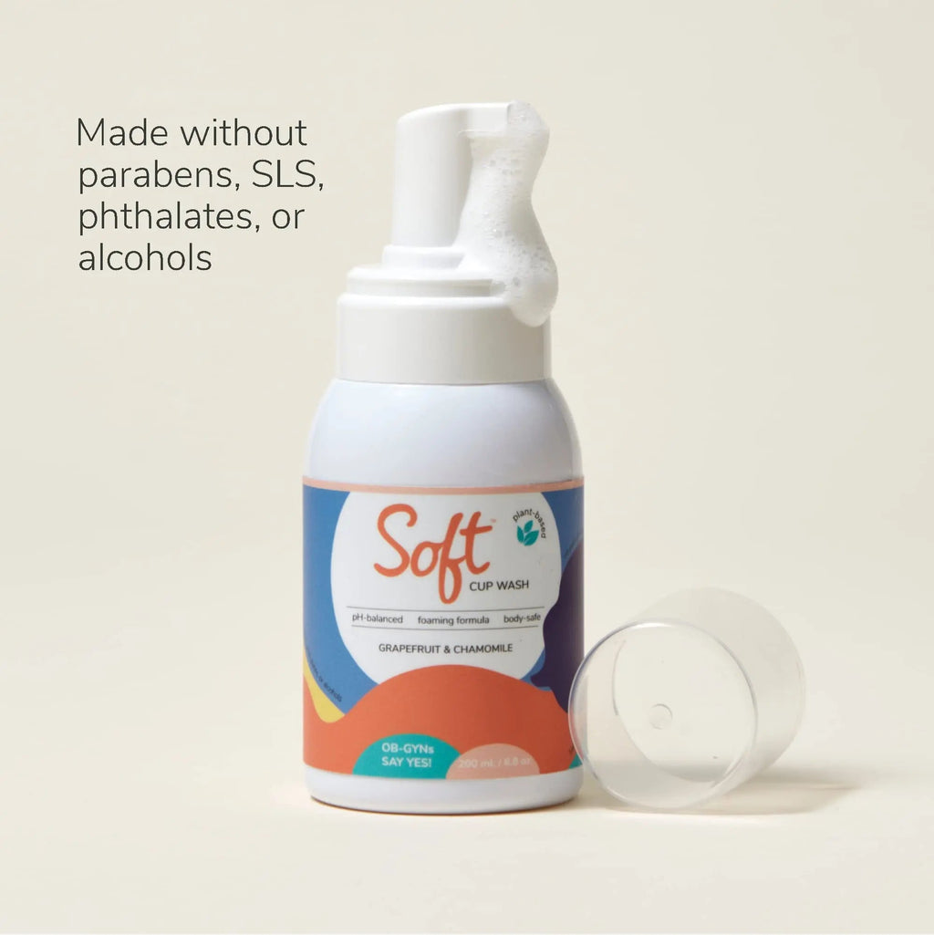 Soft Cup Wash | Menstrual Cup Cleanser for Silicone Period Cups | 6.8 oz | pH-Balanced Softcup Au supplements
