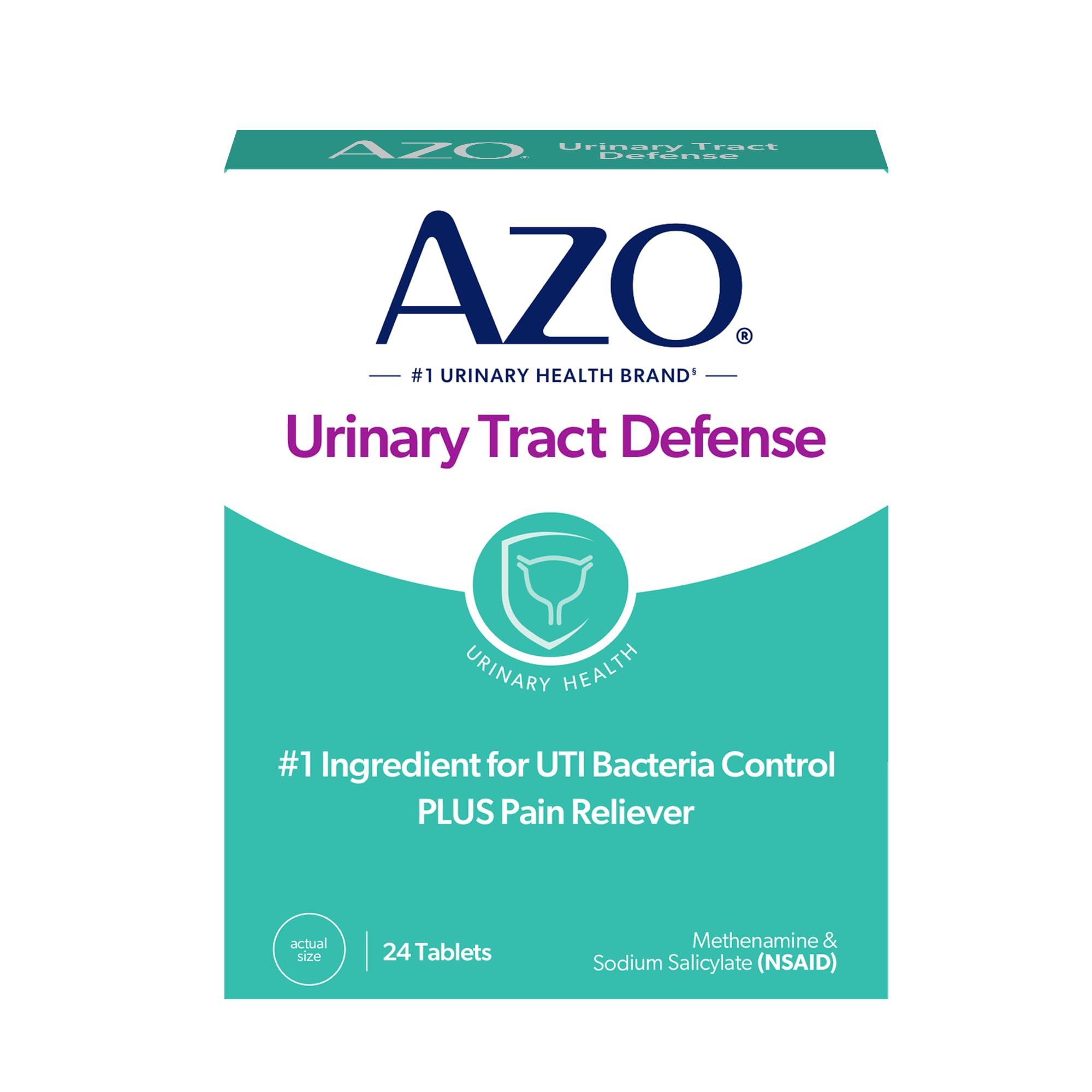AZO Urinary Tract Defense Antibacterial Protection, FSA/HSA Eligible, Helps Control a UTI Until You Can See a Doctor, from The No. 1 Most Trusted Urinary Health Brand, 24 Count (Pack of 1) AZO Au supplements