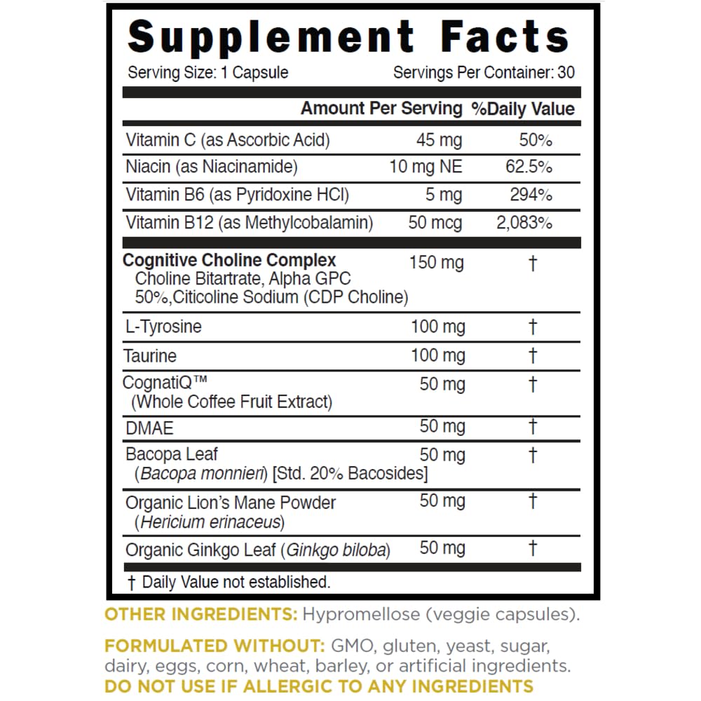 Relaxium FocusMax, Brain & Focus Health Supplement, Mental Clarity Support, Proven Concentration, Focus, Memory,