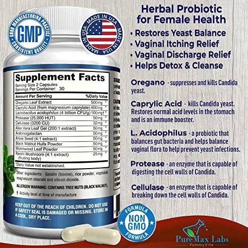 YUMMYVITE Balance Complex for Women - for Vaginal Health, Herbal Detox & Cleanse YUMMYVITE Au supplements