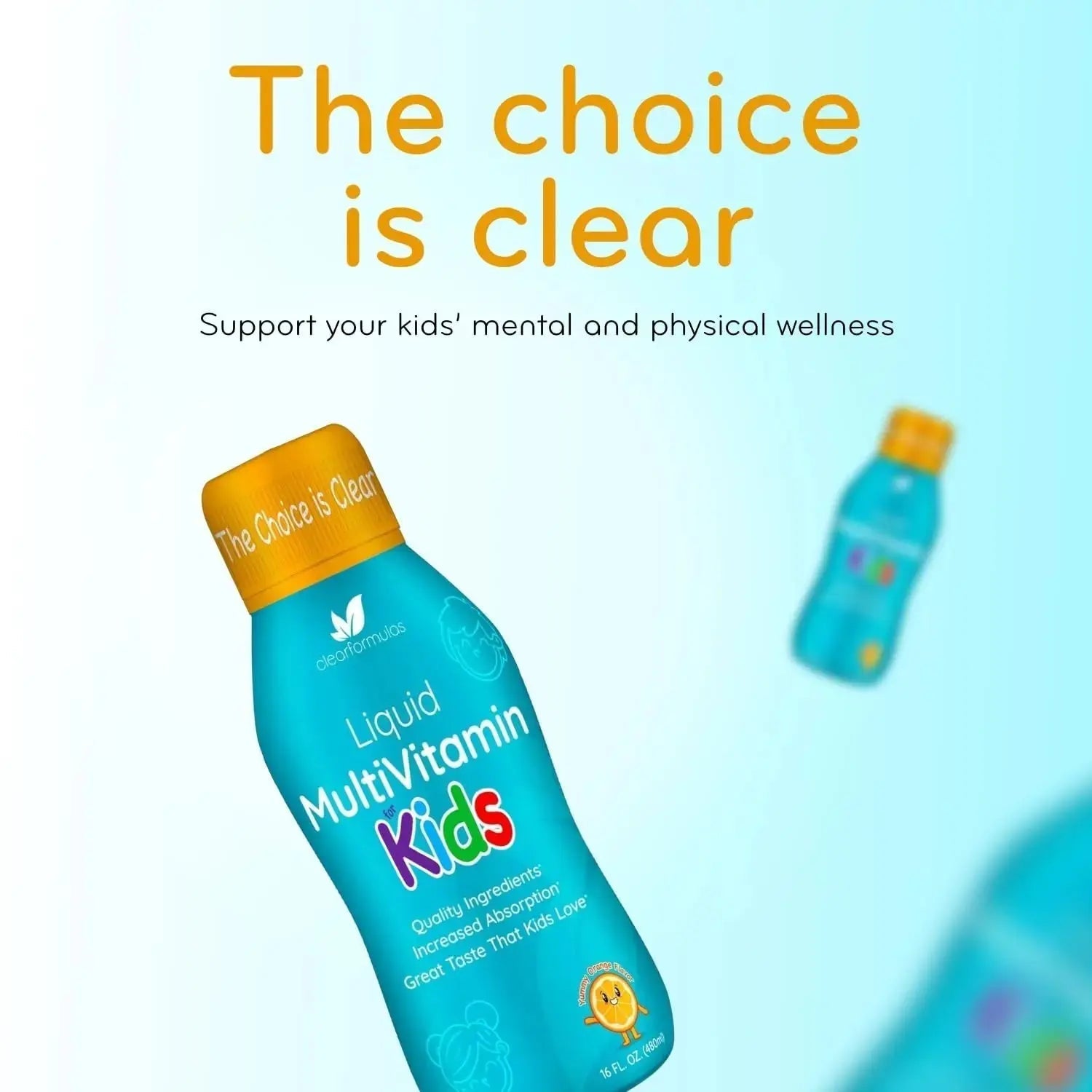 Sugar Free Liquid Multivitamin for Kids - High Absorption Kids Liquid Multivitamin with Vitamins A C D E & B Complex Plus Quercetin Immune Support Complex Clear Formulas Au supplements