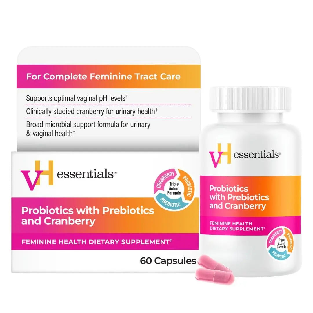 vH essentials Probiotics with Prebiotics and Cranberry Feminine Health Supplement - 60 Capsules vH essentials Au supplements