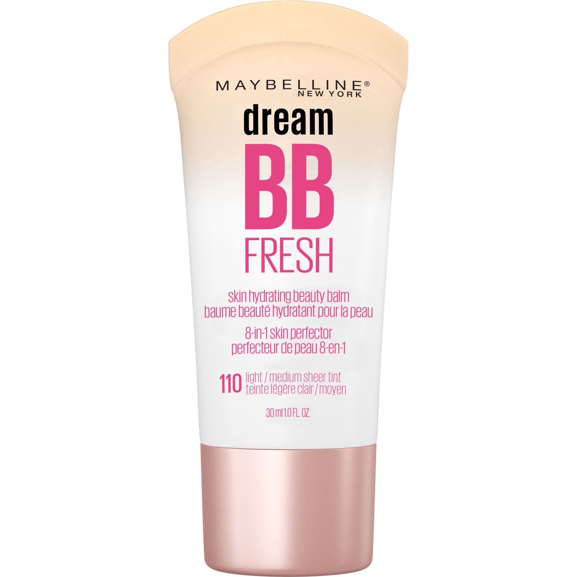 Maybelline Dream Fresh Skin Hydrating BB cream, 8-in-1 Skin Perfecting Beauty Balm with Broad Spectrum SPF 30