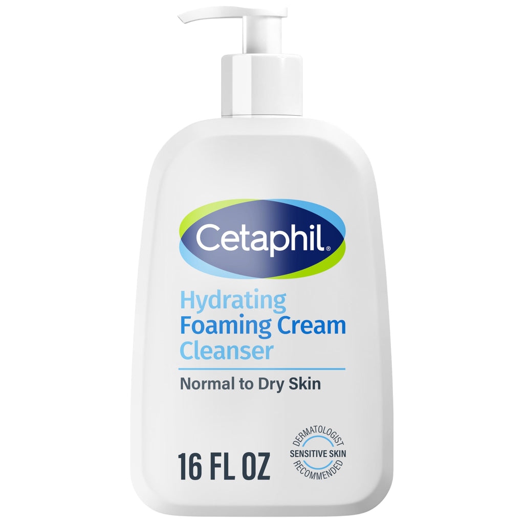 Cetaphil Cream to Foam Face Wash, Hydrating Foaming Cream Cleanser, 16 oz, For Normal to Dry, Sensitive Skin