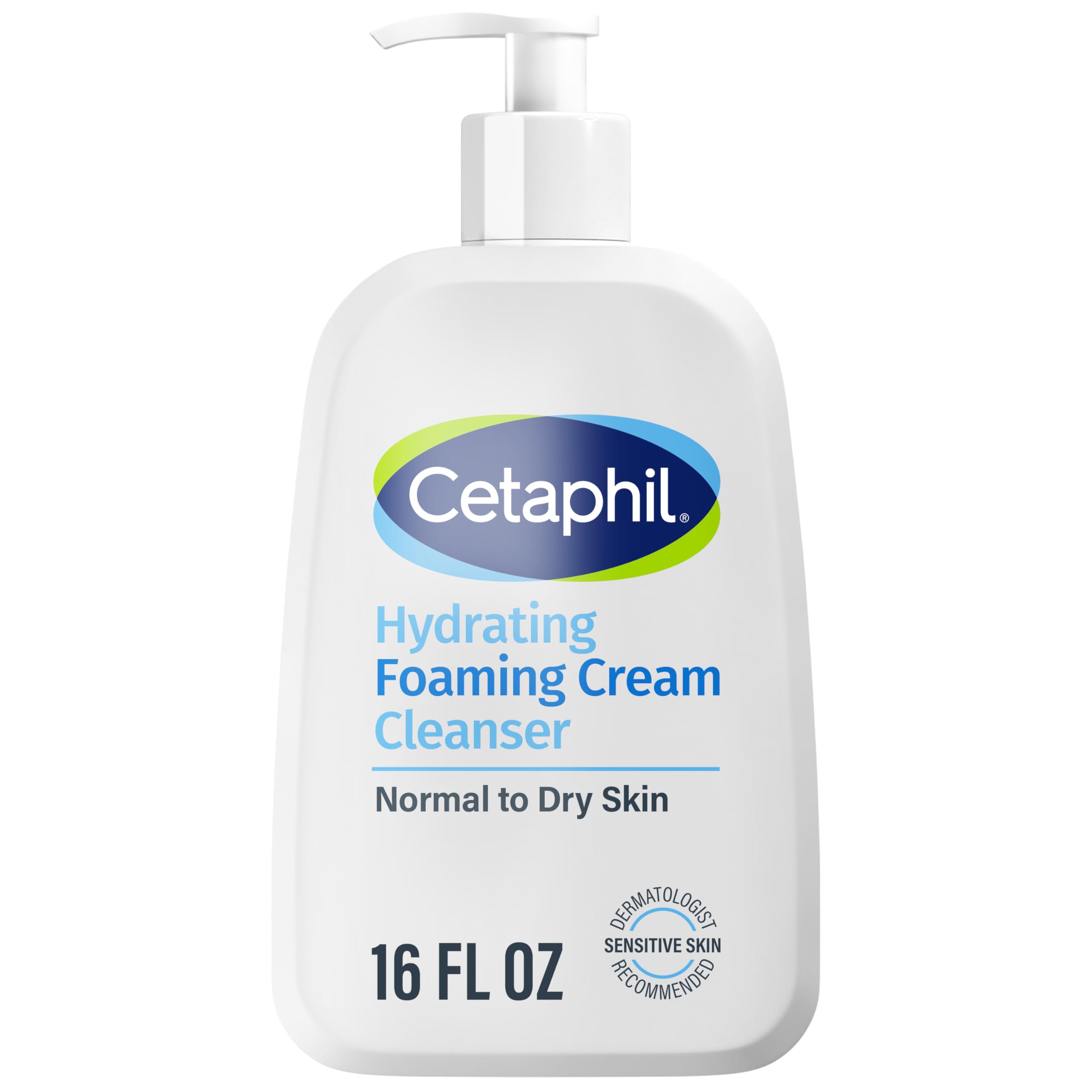 Cetaphil Cream to Foam Face Wash, Hydrating Foaming Cream Cleanser, 16 oz, For Normal to Dry, Sensitive Skin