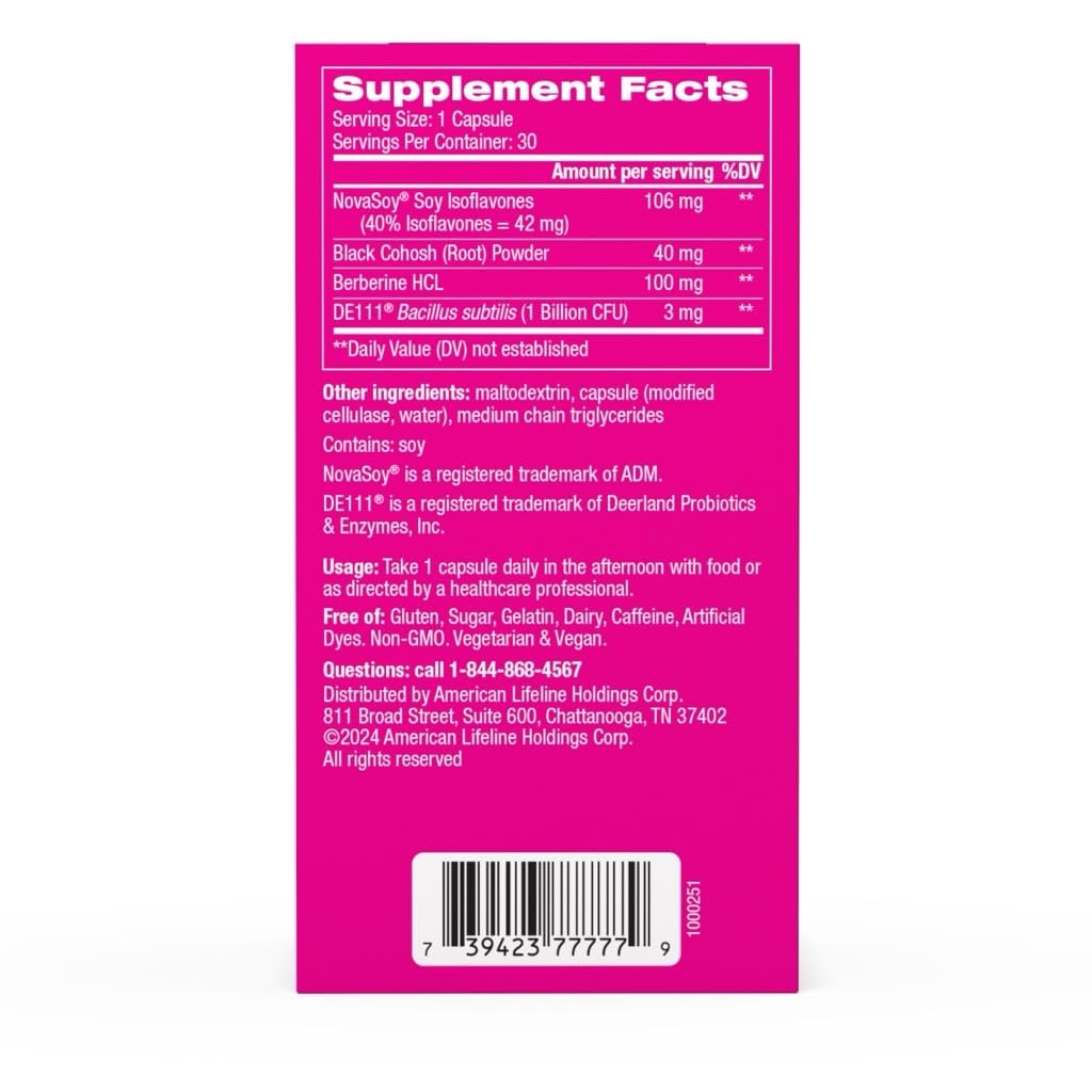 Florajen Triple-Action Menopause Probiotic - Hormonal Balance, Hot Flash, & Mood Swing Relief - Weight Management & Digestive Support - Featuring Berberine, Black Cohosh, & Botanical - 30 Capsules Florajen Au supplements